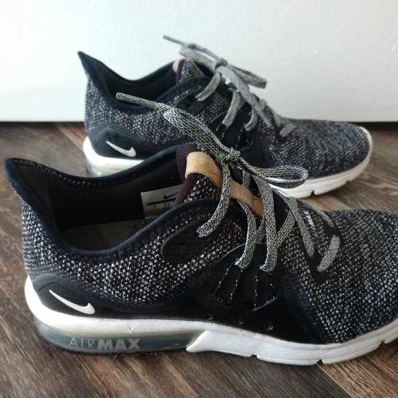 Nike Air Max Sequent 3 Black/Grey Women's size 7 - Picture 2 of 5